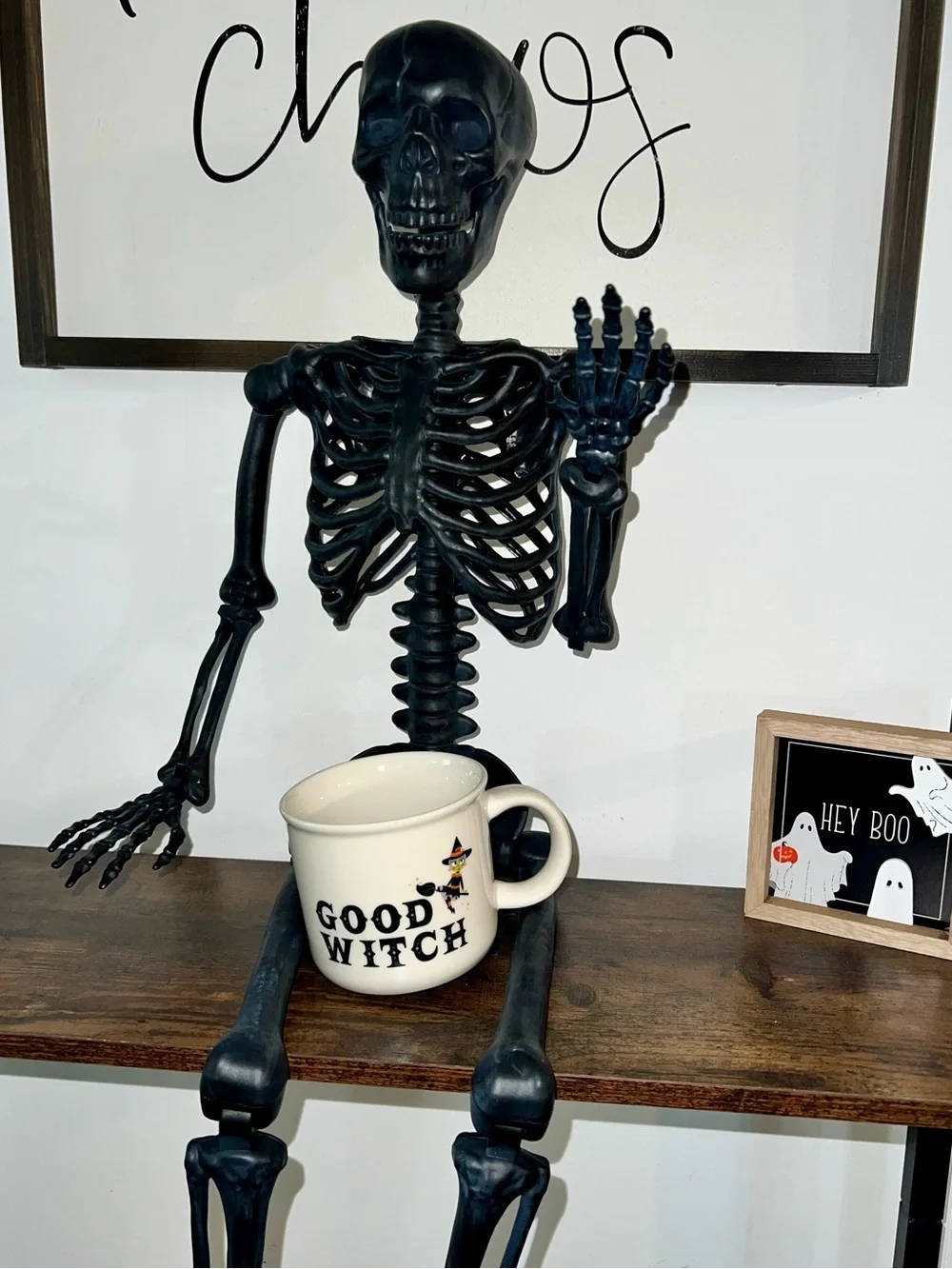 Hyde & Eek White Ceramic Good Witch Accent Coffee Mug